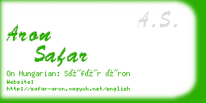 aron safar business card